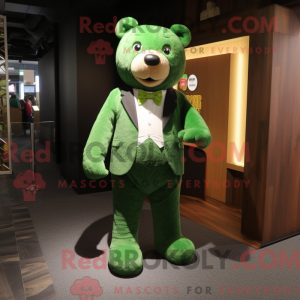 Green Bear mascot costume...