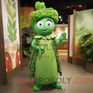 Spinach mascot costume...