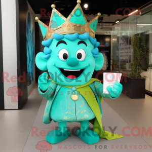 Turkis konge maskot kostume...