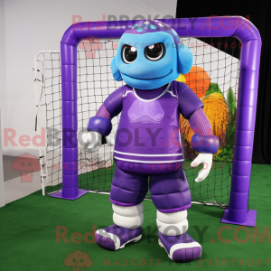 Purple Soccer Goal maskot...