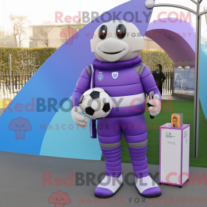 Purple Soccer Goal maskot...
