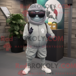 Gray Grenade mascot costume...