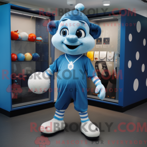 Blue Juggle maskot kostume...