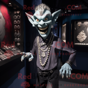 Sølvvampyrmaskotkostymekara...