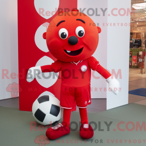 Red Soccer Goal mascot...