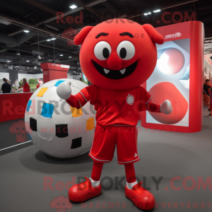Red Soccer Goal mascot...