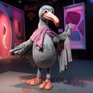 Grå Flamingo maskot kostume...