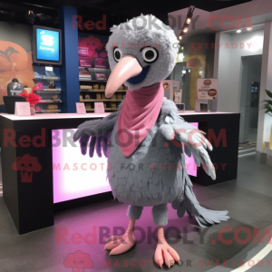 Grå Flamingo maskot kostume...