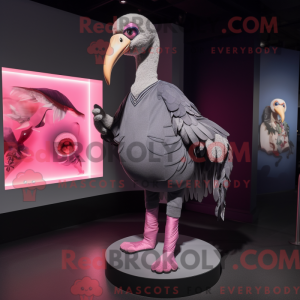 Gray Flamingo mascot...