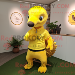 Yellow Pangolin mascot...