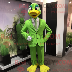 Lime Green Goose mascot...
