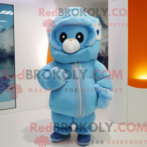 Sky Blue Abrikos maskot...