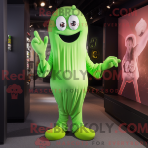 Lime Green Ghost mascot...