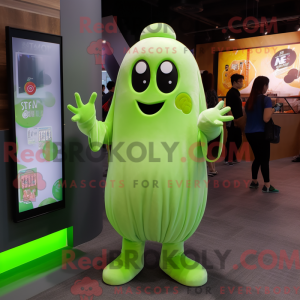 Lime Green Ghost maskot...