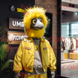 Lemon Yellow Emu mascot...