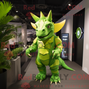Limegrønn Triceratops...