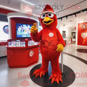 Red Fried Chicken mascot...