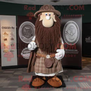 Brown Celtic Harp mascot...