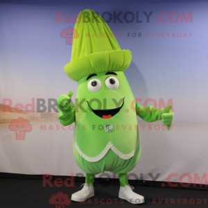 Lime Green Onion mascot...