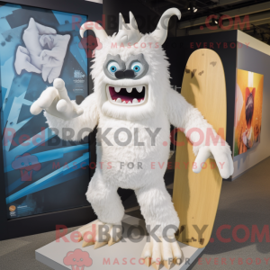 White Demon mascot costume...