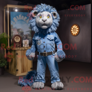 Blue Tamer Lion maskot...