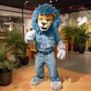 Blue Tamer Lion maskot...