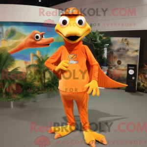 Orange Dimorphodon maskot...