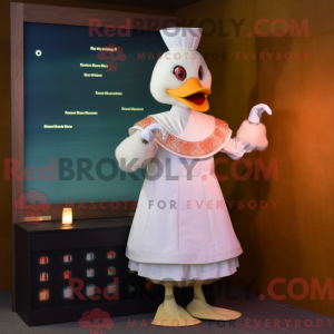 Cream Muscovy Duck mascot...