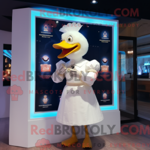 Cream Muscovy Duck mascot...