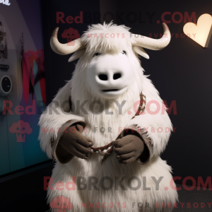 White Yak mascot costume...