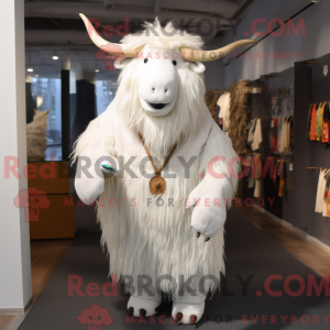 White Yak maskot kostume...