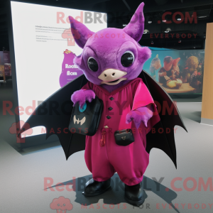 Postava maskota Magenta Bat...