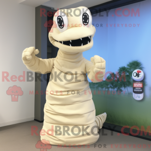 Cream Hydra mascot costume...