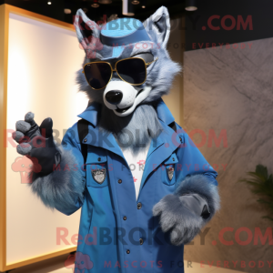 Blue Say Wolf maskot...