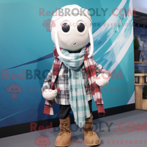 Hvid blæksprutte maskot...
