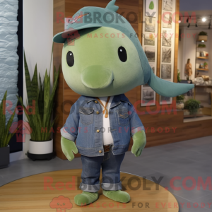 Olive Narwhal mascot...