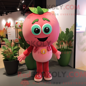 Pink tomat maskot kostume...