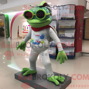 Sølv frø maskot kostume...
