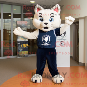 Navy Bobcat maskot kostume...