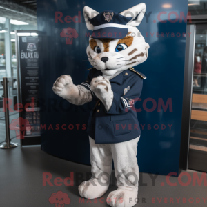 Navy Bobcat maskot kostume...