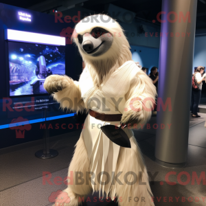 White Sloth mascot costume...