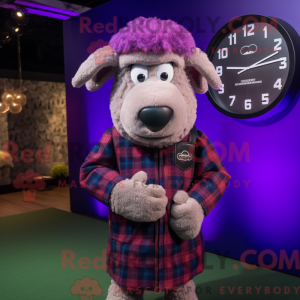 Purple Sheep mascot costume...