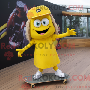 Yellow Skateboard mascot...