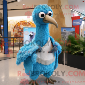 Sky Blue Ostrich mascot...
