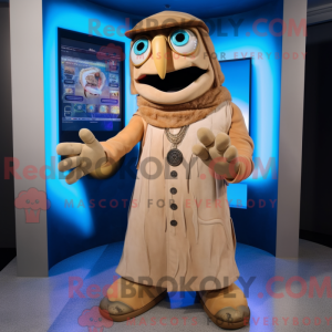 Tan Gyro mascot costume...