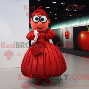 Rød æble maskot kostume...