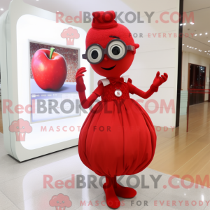 Red Apple mascot costume...