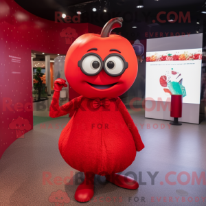 Red Apple mascot costume...