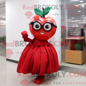 Red Apple mascot costume...