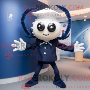 Navy Spider maskot kostume...